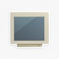 Retro computer icon isolated on white background