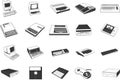 Retro Computer Illustrations Royalty Free Stock Photo