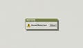 Retro computer warning pop up detecting technical issue Royalty Free Stock Photo