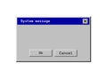 Retro computer window. Old user interface warning message. Retro browser and error message popup