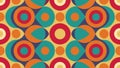 Retro concentric circles and overlapping shapes vintage aesthetic pattern Royalty Free Stock Photo