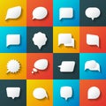 Retro converse speech bubble vector icons