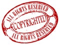 Retro copyrighted stamp