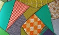 Retro crazy patchwork quilt Royalty Free Stock Photo