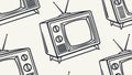 Retro CRT Television Seamless Pattern for Nostalgic Tech Designs, vector design Generative AI Royalty Free Stock Photo