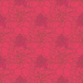 Retro Dark Dahlia Vector Background Pattern