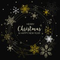 Retro dark simple Christmas card Royalty Free Stock Photo