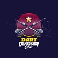 Retro Dart Badge Logo
