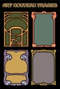 Art Nouveau Retro Decorative Frames Royalty Free Stock Photo