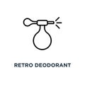 Retro deodorant bottle icon. Linear simple element illustration