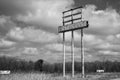 Old, abandoned restaurant sign along I-90 USA Royalty Free Stock Photo