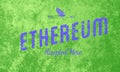 Ethereum Accepted Here Retro Design Blue On Green