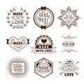 Retro Design Insignias Logotypes , Hand Made