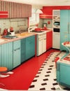 Retro design Kitchen often adheres to layout principles