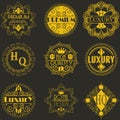 Retro Design Luxury Insignias Logotypes Template