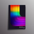 Retro design poster with colorful gradient stripes for flyer, brochure cover, vintage typography, background or other printing Royalty Free Stock Photo