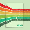 Retro design poster with vintage grunge texture and colorful stripes Royalty Free Stock Photo