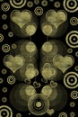 Retro designs and hearts Royalty Free Stock Photo
