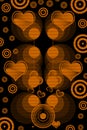 Retro designs and hearts Royalty Free Stock Photo