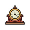 Retro Desk Clock Icon Royalty Free Stock Photo