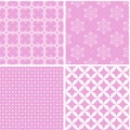 Retro different seamless patterns. Royalty Free Stock Photo