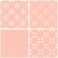 Retro different seamless patterns. Royalty Free Stock Photo
