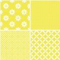 Retro different seamless patterns. Royalty Free Stock Photo