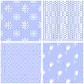 Retro different seamless patterns. Royalty Free Stock Photo