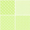 Retro different seamless patterns. Royalty Free Stock Photo