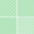 Retro different seamless patterns. Royalty Free Stock Photo