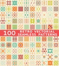 Retro different vector seamless patterns (with