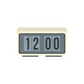 Retro digital table clock icon in flat style icon Royalty Free Stock Photo