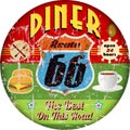 Retro diner sign Royalty Free Stock Photo