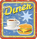 Retro diner sign