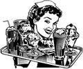 Retro Diner Waitress