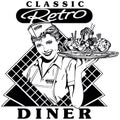 Retro Diner Waitress 2 Royalty Free Stock Photo