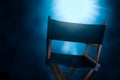 Retro director chair on gray Royalty Free Stock Photo