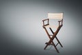 Retro director chair on gray Royalty Free Stock Photo