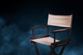 Retro director chair on gray Royalty Free Stock Photo