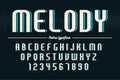 Retro display font design, alphabet, character set, typography Royalty Free Stock Photo