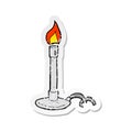 retro distressed sticker of a cartoon bunsen burner