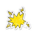 retro distressed sticker of a cartoon electrical sparks Royalty Free Stock Photo