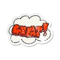 retro distressed sticker of a cartoon great shout Royalty Free Stock Photo