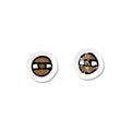 retro distressed sticker of a cartoon narrowed eyes