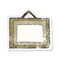 retro distressed sticker of a cartoon picture frame Royalty Free Stock Photo