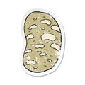 retro distressed sticker of a cartoon potato Royalty Free Stock Photo