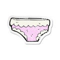 retro distressed sticker of a cartoon underpants