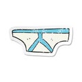 retro distressed sticker of a cartoon underpants