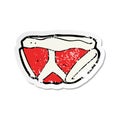 retro distressed sticker of a cartoon underpants