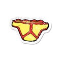 retro distressed sticker of a cartoon underpants